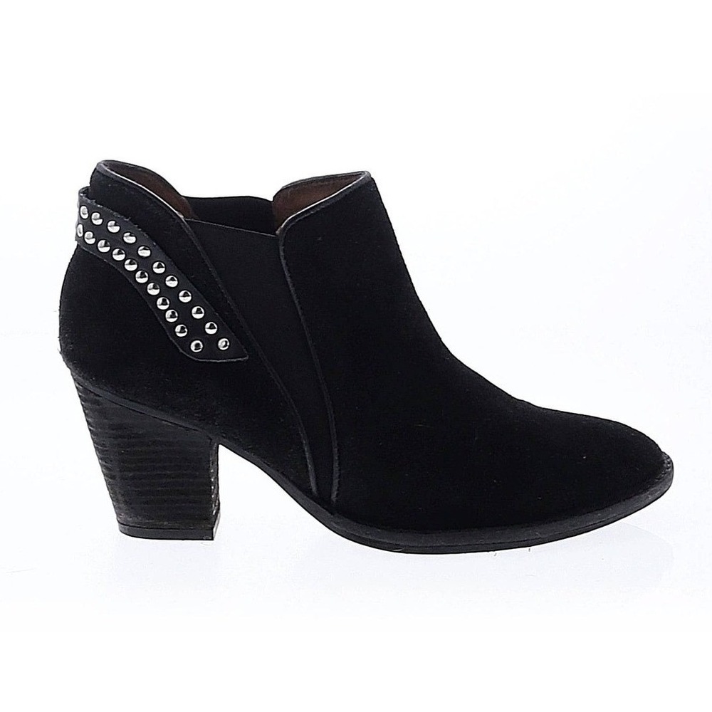 Jeffrey Campbell Ankle Boots Women Black Studded Suede Block Heel Whimsigoth 9.5